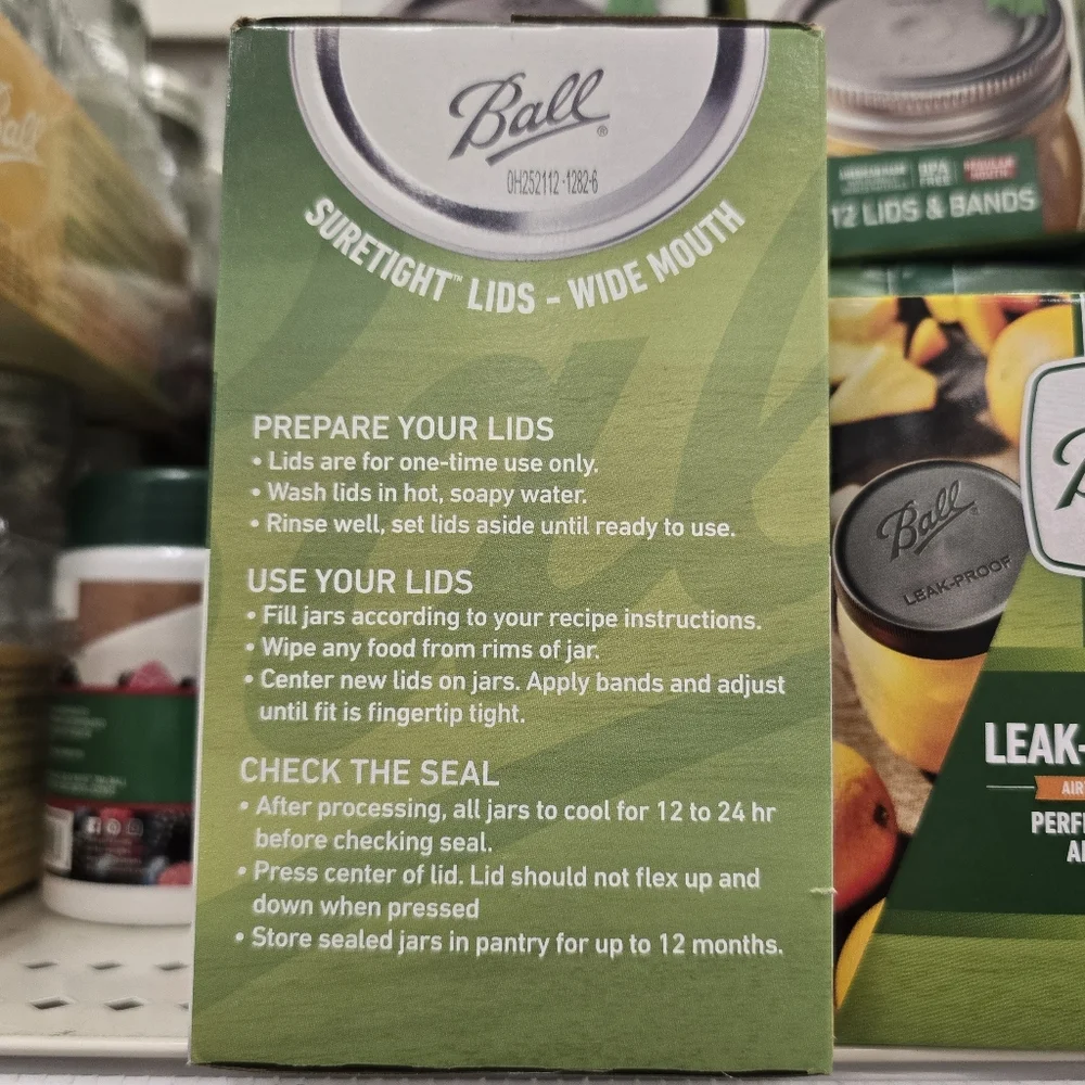 8/5 Ball Wide Mouth Lids & Bands (No Box)